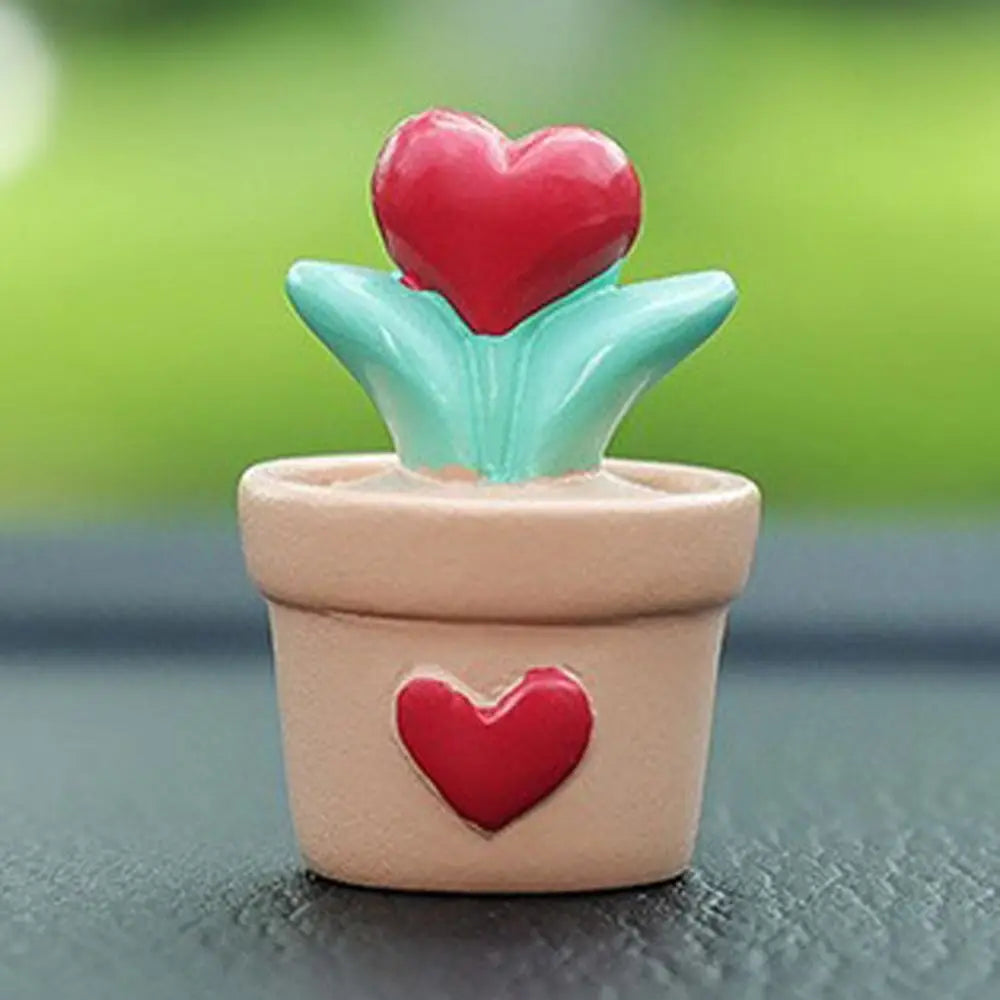 Flower Pot Car Ornaments Cartoon Dashboard Figure Little Canglan Bell Zpaxo Love Potted Plants