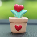 Flower Pot Car Ornaments Cartoon Dashboard Figure Little Canglan Bell Zpaxo Love Potted Plants