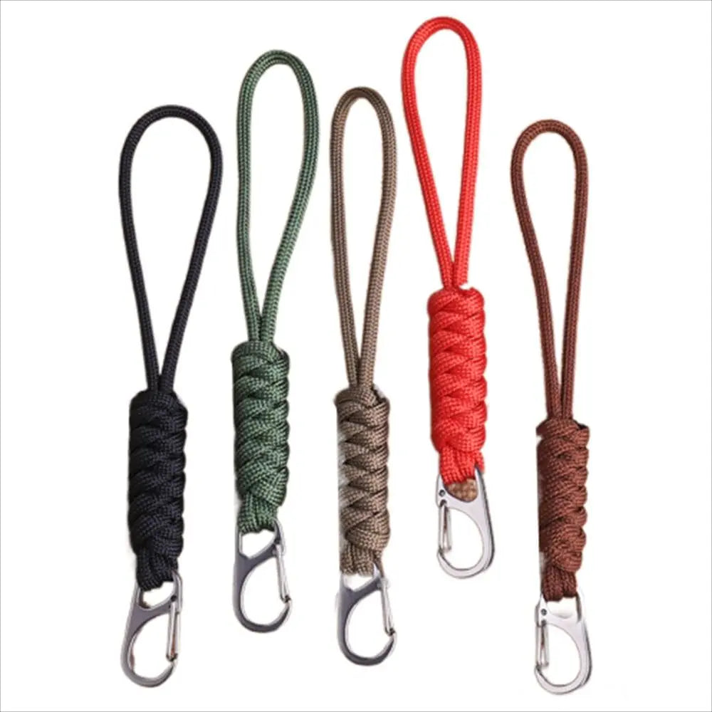 Anti-lost Handmade Paracord Keychain Braided Woven Snake Knot Keychain Outdoor Umbrella Rope Keyring Zpaxo