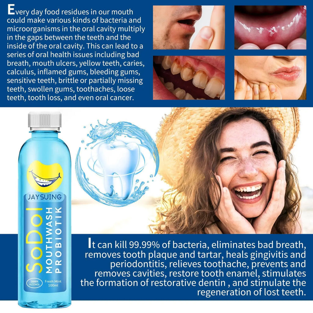 Mint Mouthwash for Fresh Breath, Gum Health & Deep Clean Oral Care Mouthwash Zpaxo