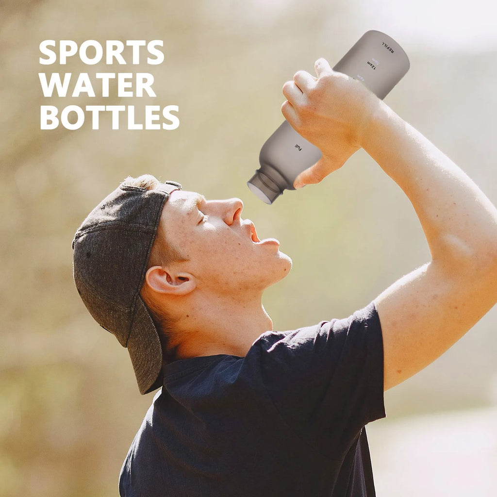 Outdoor Water Bottle Sturdy Food Grade Plastic Portable Travel Flask