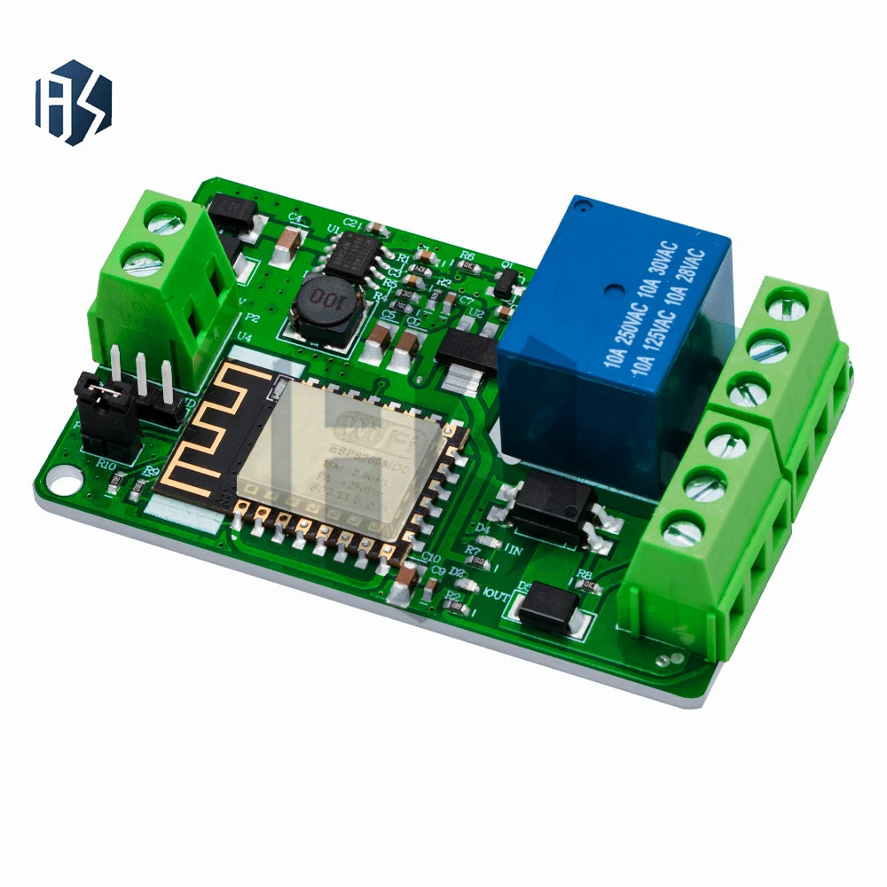 ESP8266-12F Wifi Relay Shield Module 1-Channel 10A DC 7-30V Zpaxo