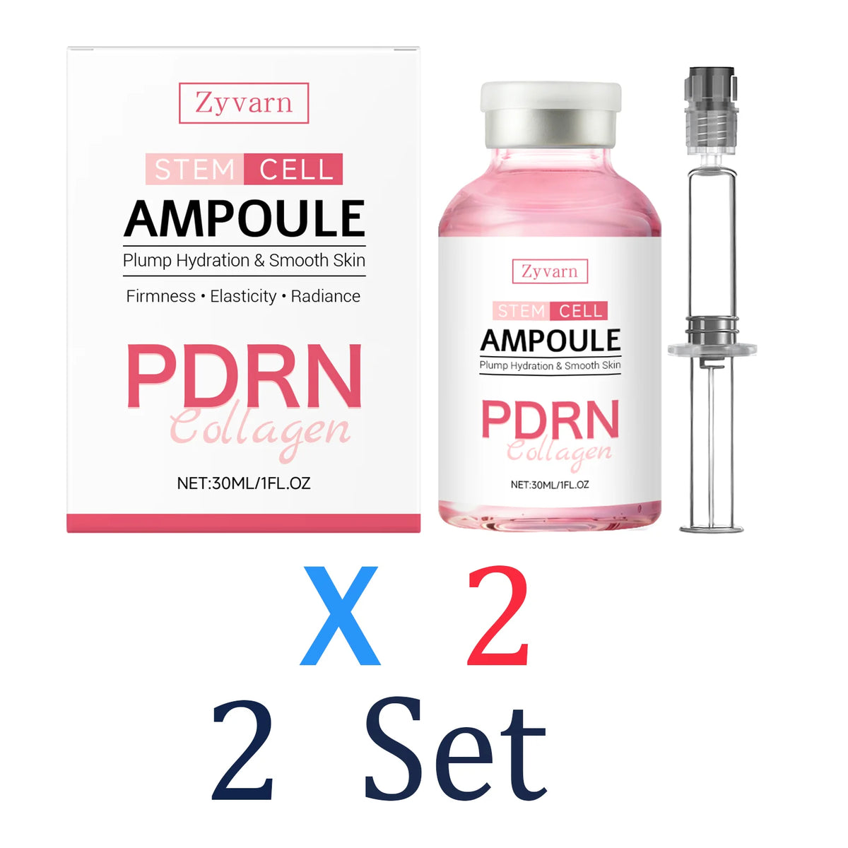 Ampoule for Barrier Protection and Stabilizing and Restoring with Facial Serum as Long Lasting Moisturization and Anti Dryness Zpaxo 2 Set