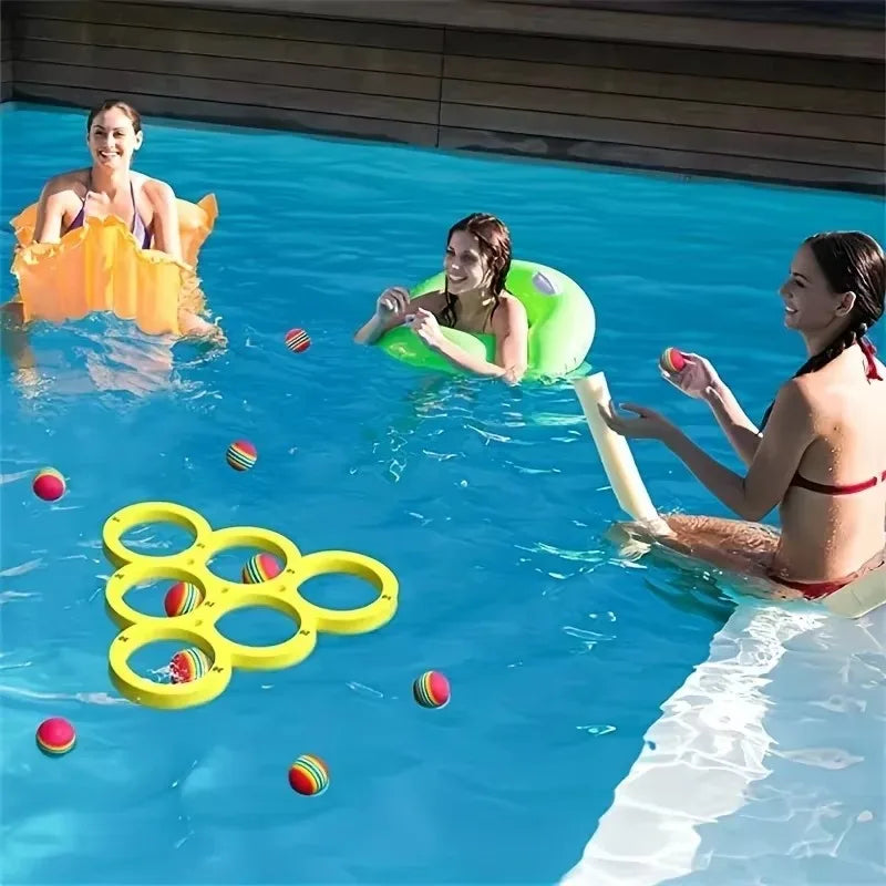 Fun Splash Christmas Party Sports Floating shower Game Toy - Durable EVA Material, Random Color Ball, Perfect for Christmas Fun Zpaxo