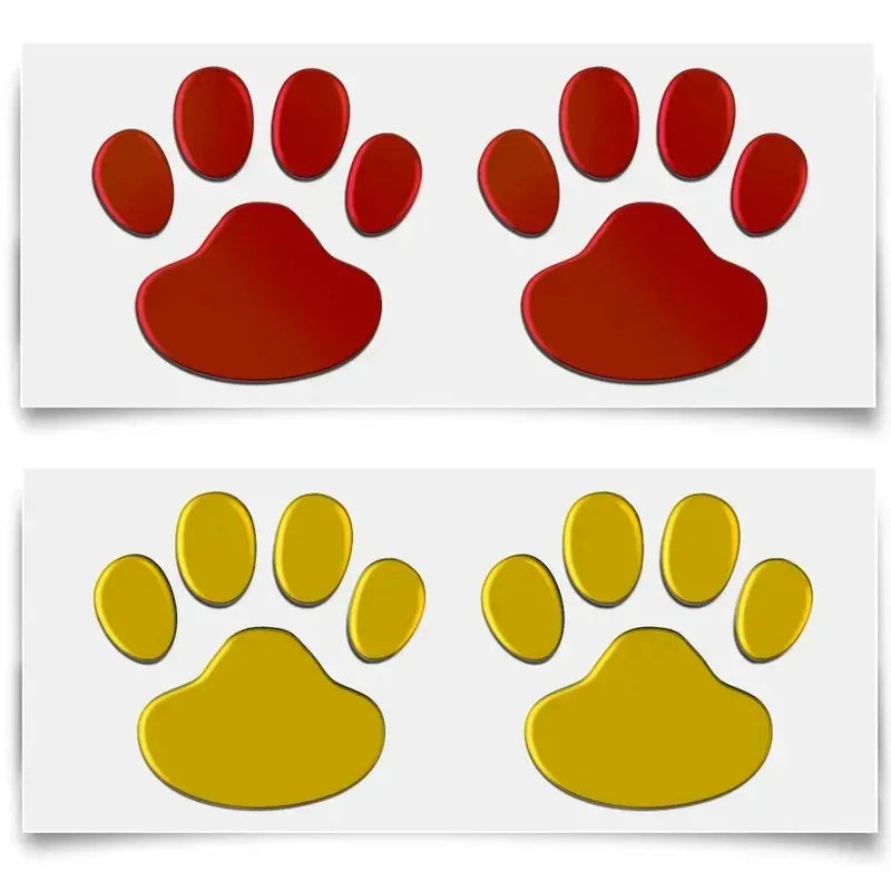 3D Dog Paw Print Car Stickers – Personalized Vehicle Decals