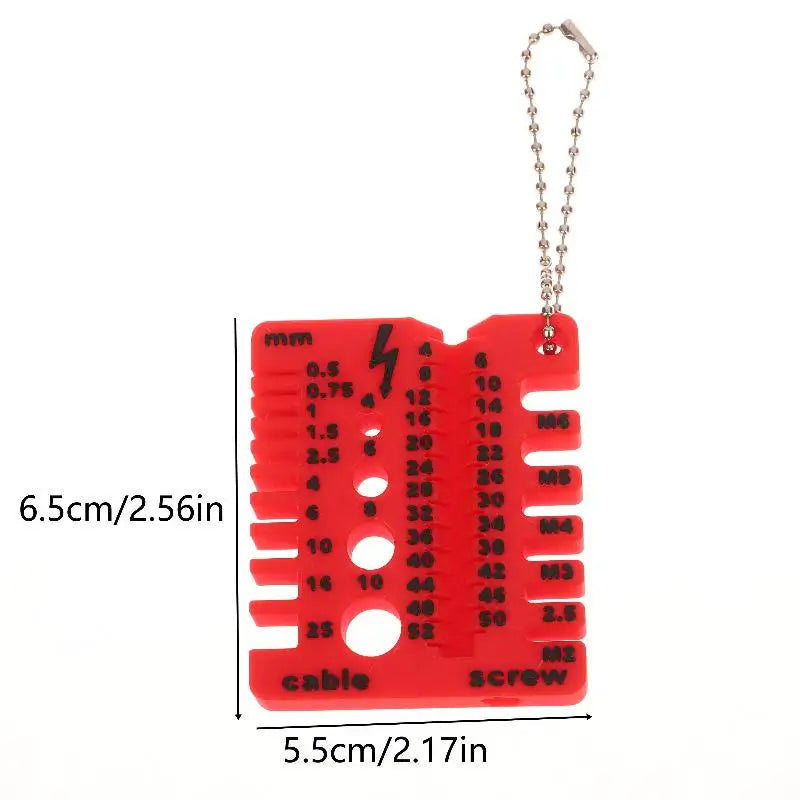 1Pcs Wire Screw Measuring Tool Screw Drill Bit Gauge 3D Printed Portable Nut And Drill Bit Thread Checker For Nuts Bolts Threads Zpaxo