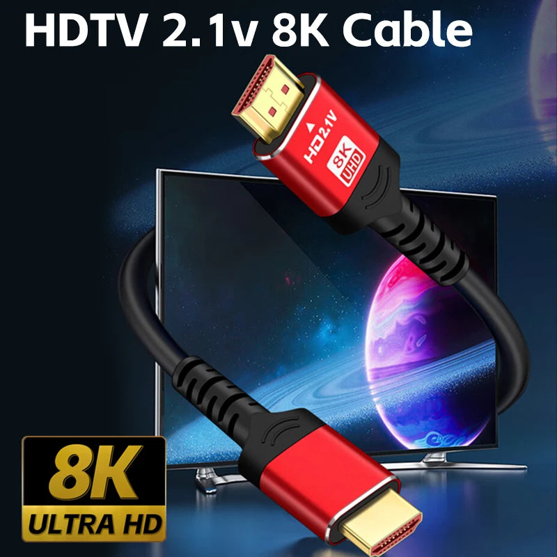 Speed HDTV Cable 8K60HZ 48Gbps HDTV2 1V 4K 120HZ 3D TV Computer Zpaxo