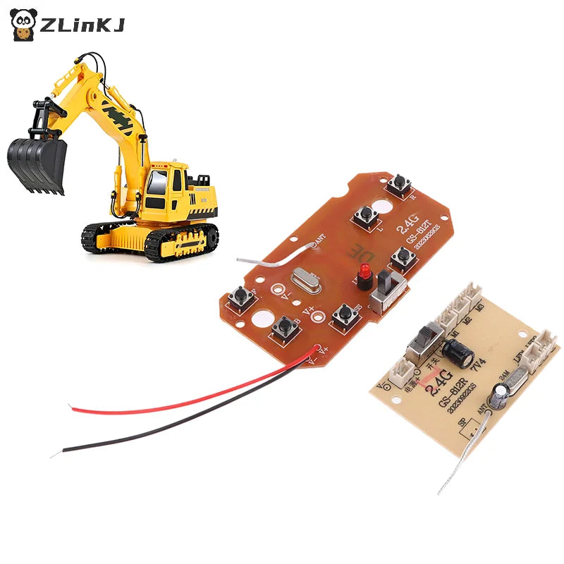 ▶1 Set For RC Car Remote Control Toys Parts 6CH 2.4G Remote Control High Quality 27MHz Circuit PCB Transmitter Receiver Board Zpaxo