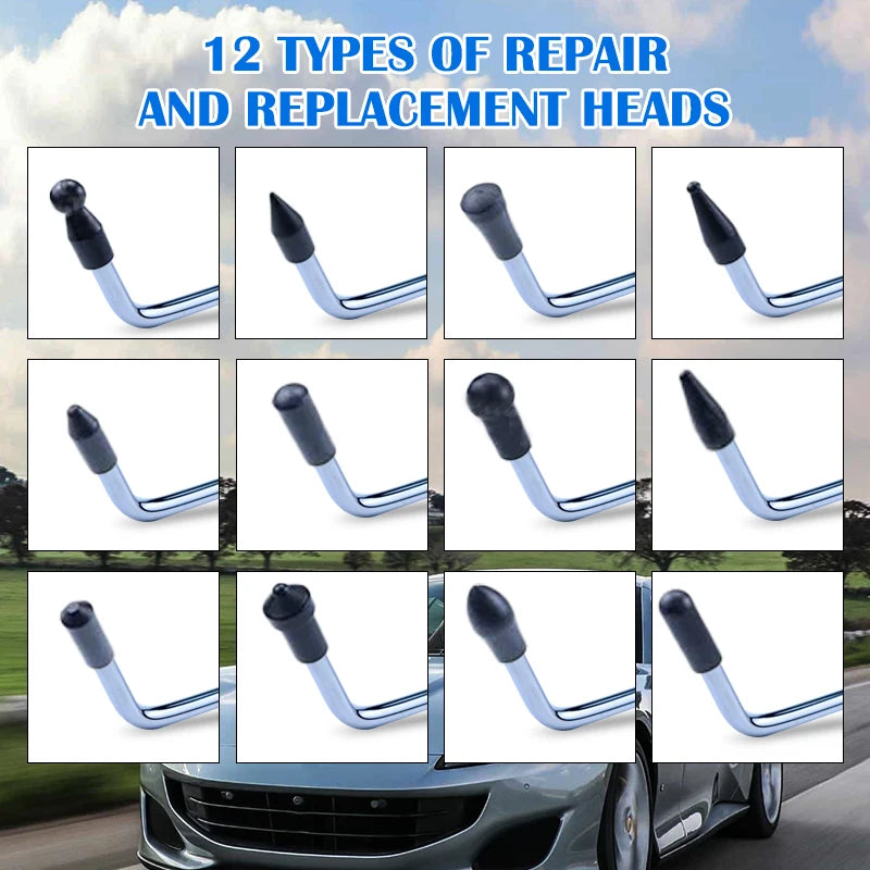 22-Inch Carbon Steel Dent Removal Rods Paintless Repair Tool Car Zpaxo