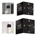 LED Double Sided Corner Wall Clock Wooden Modern Design Backlight Zpaxo Default Title