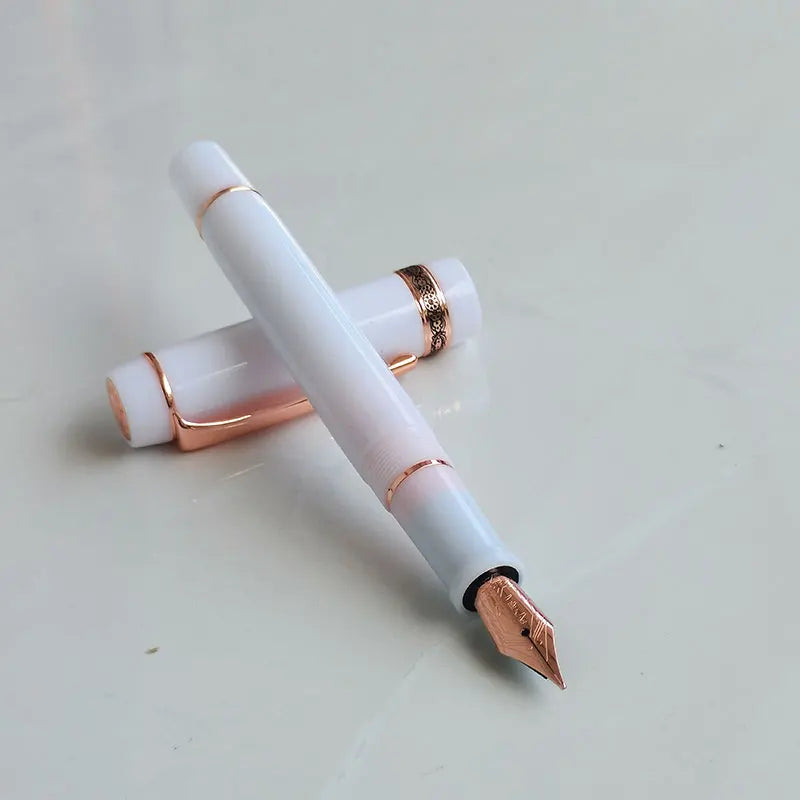 Brand New Kaigelu 316 Fountain Pen, White Barrel High-Quality Acrylic Material, Adult Writing Stationery, EF/M 0.7mm Nib, Cleara Zpaxo