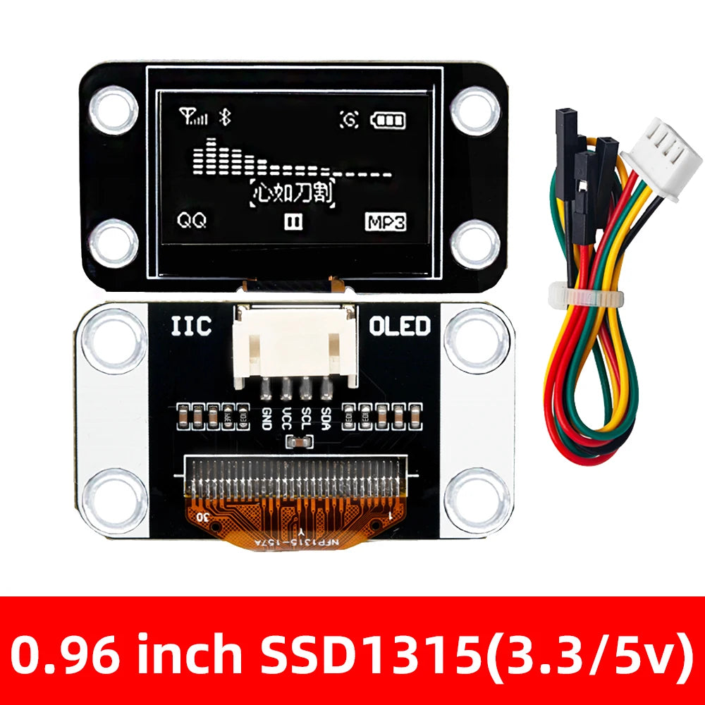 0 96-inch 1 3-inch White 12864 OLED Display Module IIC LCD Screen Zpaxo 0.96 inch