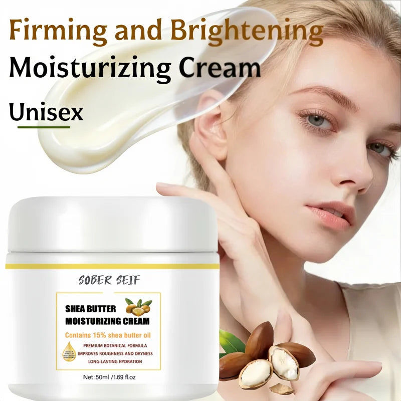 Hyaluronic Acid Shea Butter Long‑Lasting Moisturizer 50ml Improve Dry Flaky Skin Care Cream Zpaxo