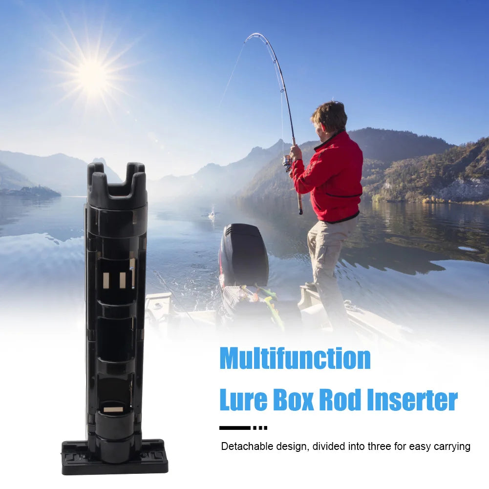 Plastic Fishing Box Holder Detachable Pole Tube Stand Adjustable