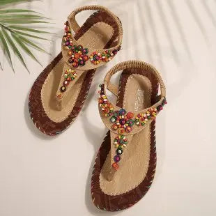 Women's Sandals Summer Flip Flops for Women Comfortable Flats Outdoor Fashion Ladies Shoes Footwear 2025 Luxury Casual Barefoot Zpaxo Brown 41