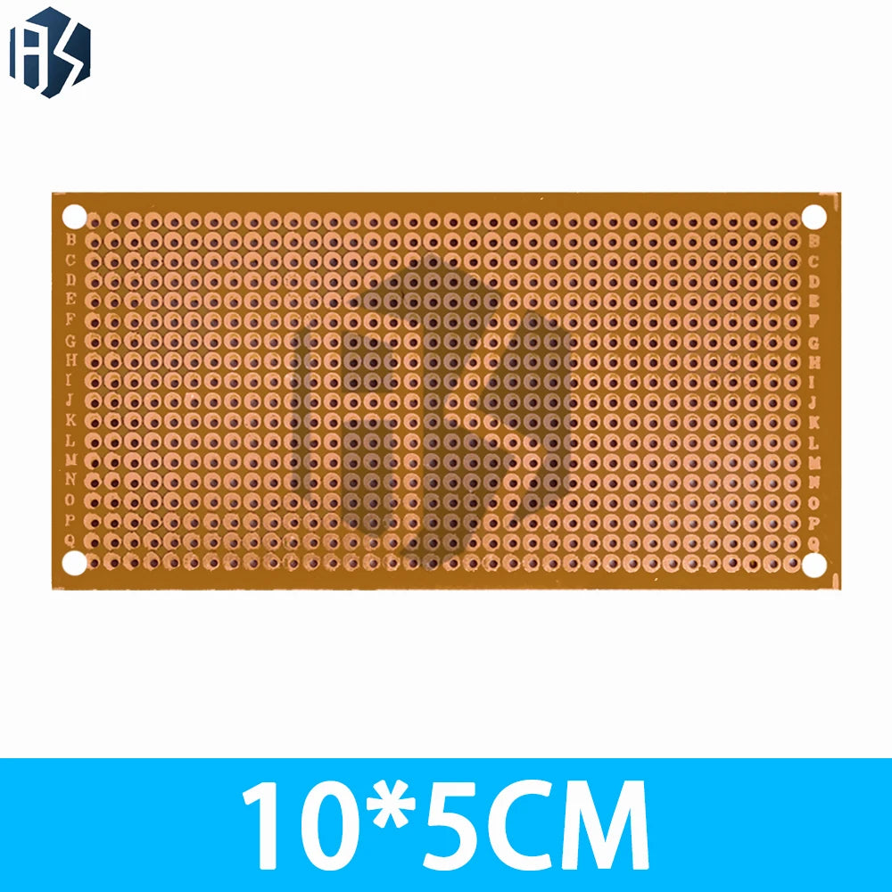 ‌"5x10cm 1.6mm FR4 Single-Sided Prototyping Board – Universal Tinned Copper-Clad PCB with Pre-Drilled Perforations Zpaxo