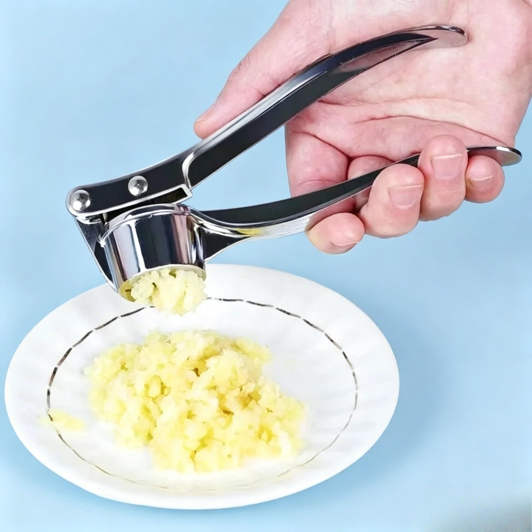 Anti-Skid Thickened Garlic Press Zinc Alloy Manual Garlic Crusher Multifunctional Kitchen Garlic Squeezer Zpaxo