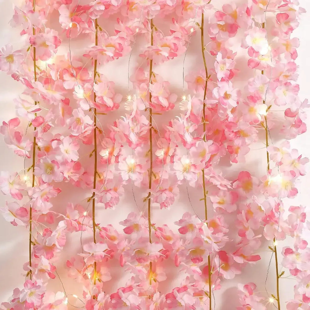 Fairy Lights 2M 20LEDs Cherry Blossom Artificial Flower Garland Zpaxo