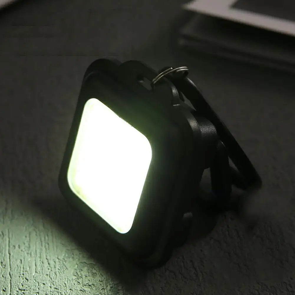 500LM Small Pocket Flashlight USB Charging Keychain Compact Camping