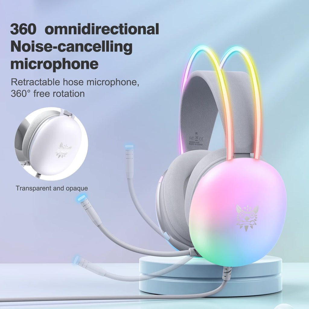 AyeBeau RGB Wired Gaming Headset with Mic – PC, Phone & Console Gaming Headset Zpaxo