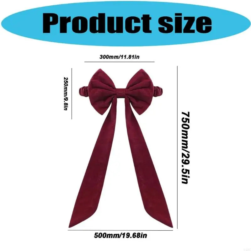 Elegant Chair Bows Tie Elastic Band Sashes Christmas Decoration