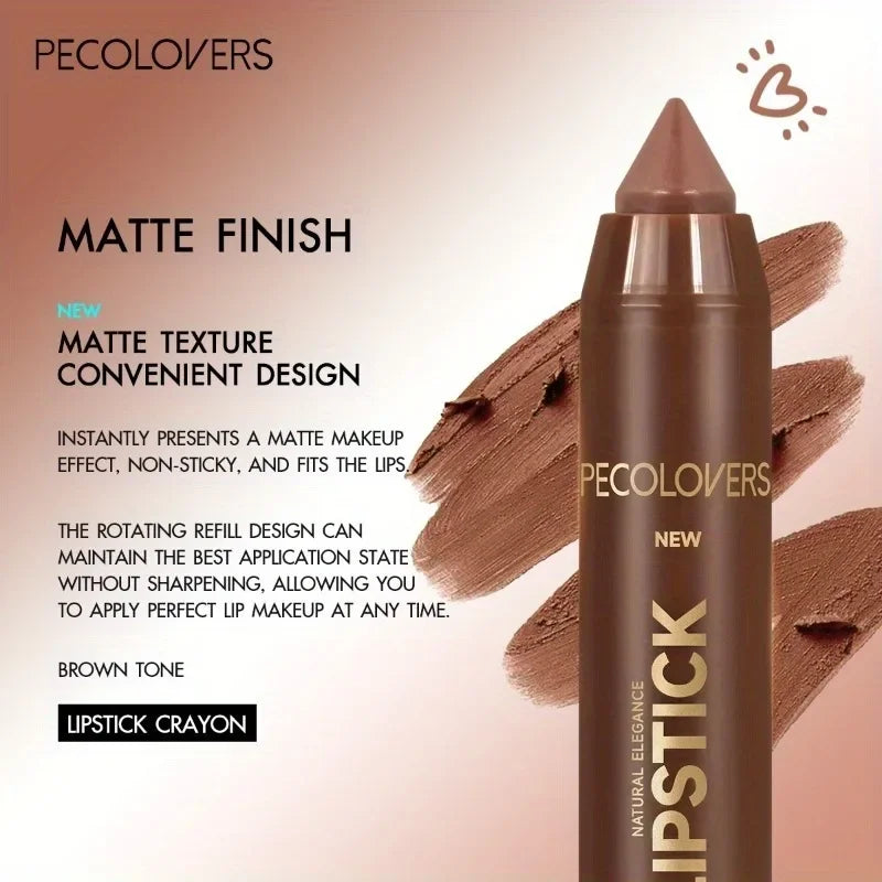 Velvet Lipstick Pencil Matte Long-lasting Lip Glaze Plump Non-stick Cup Lipstick Natural Outline Lips Lipliner Makeup Zpaxo