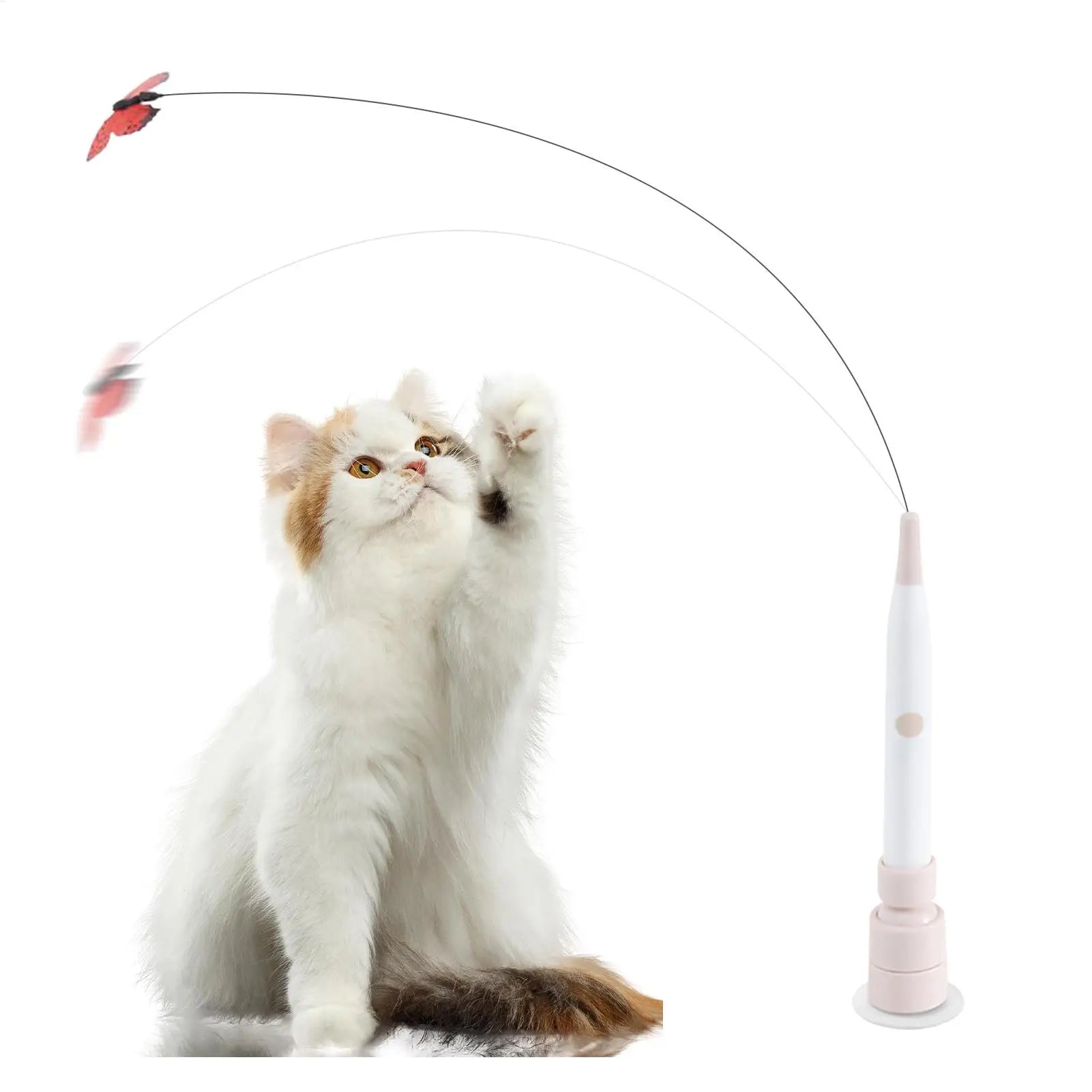 Interactive Toys for Cats Detachable 2-Mode Pet Exercise Teaser Stick Electric Cats Teaser Wand Toys for Small Medium Large Zpaxo