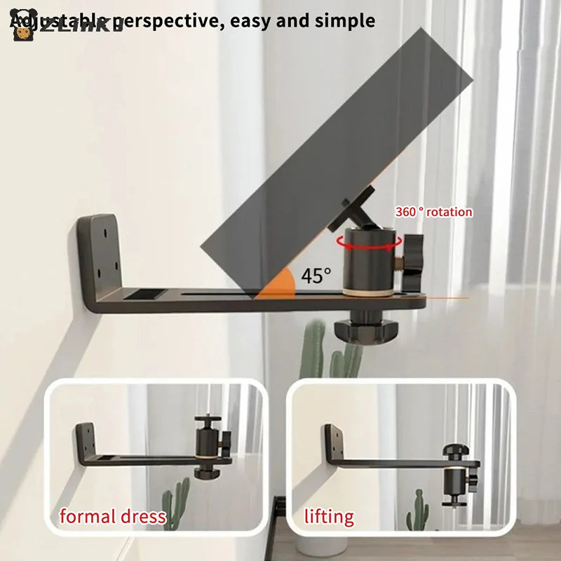 ▶Portable Projector Bracket 360° Rotatable Wall Mount Beamer Holder Universal 1/4 Screw For XGIMI JMGO Dangbei Projector Stand Zpaxo