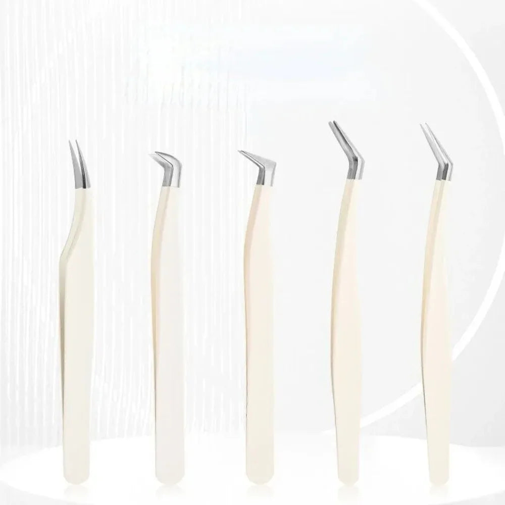 Professional Eyelash Tweezers Stainless Steel Eyebrow Hair Clip Zpaxo