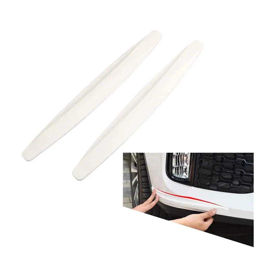 Universal Car Bumper Guard Strip – Anti-Scratch Protector Trim Bumper Protector Strip Zpaxo 2pcs white