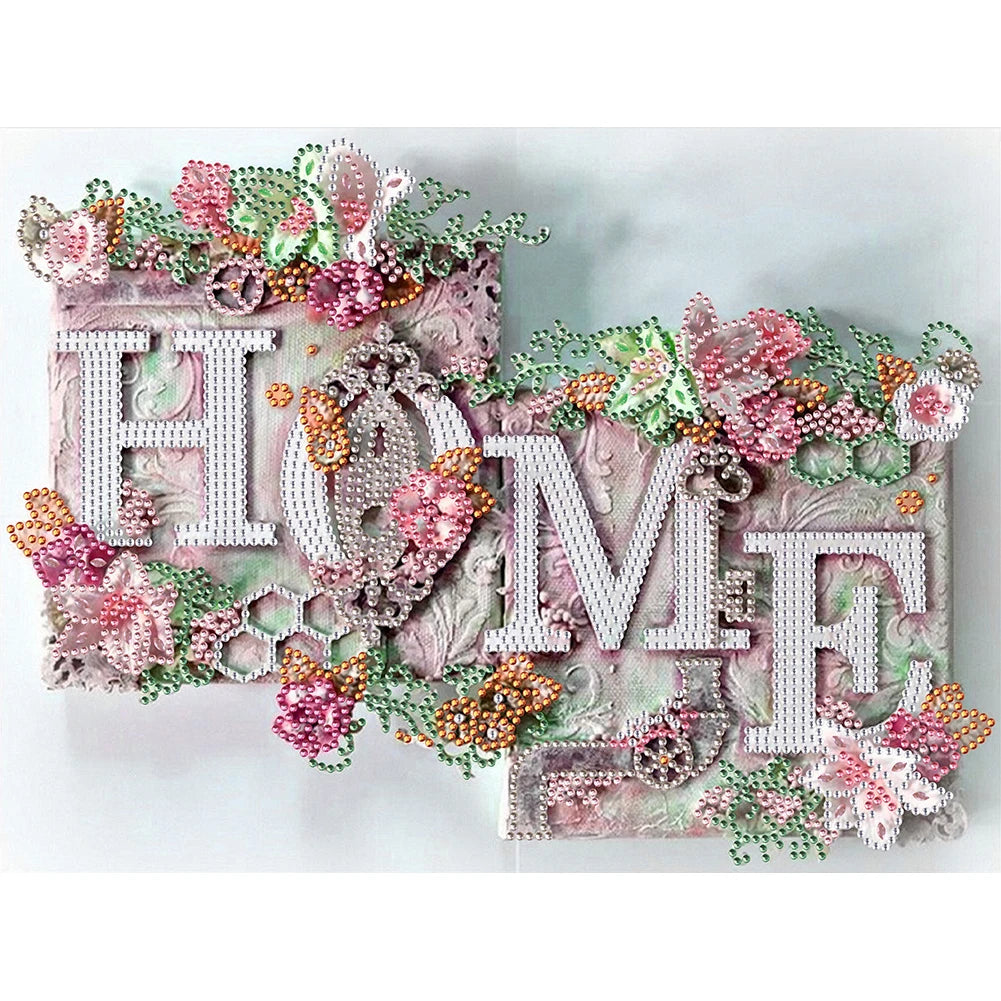 HOME 5D DIY Diamond Painting Rhinestone Embroidery Special-shaped
