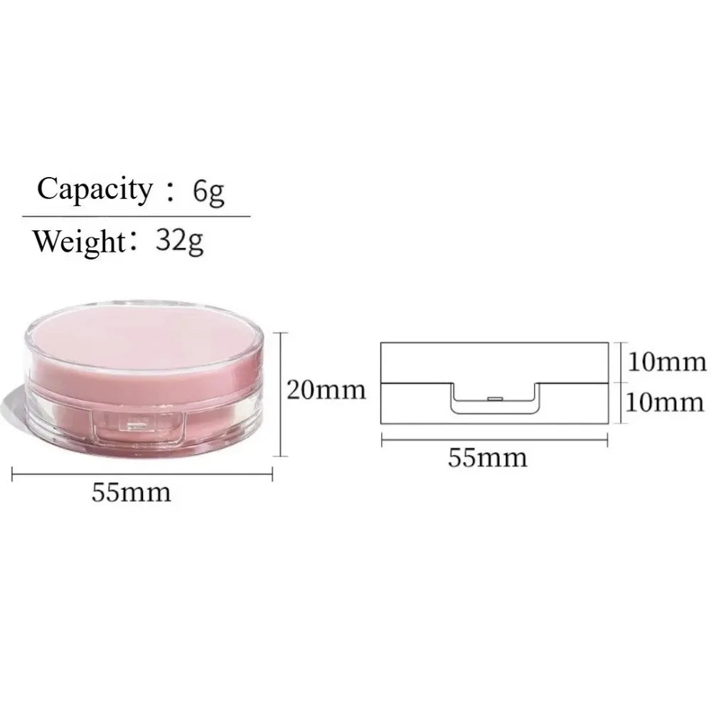DIY Mini Empty Puff Box Transparent Mirror Cosmetic Container Sponge Zpaxo