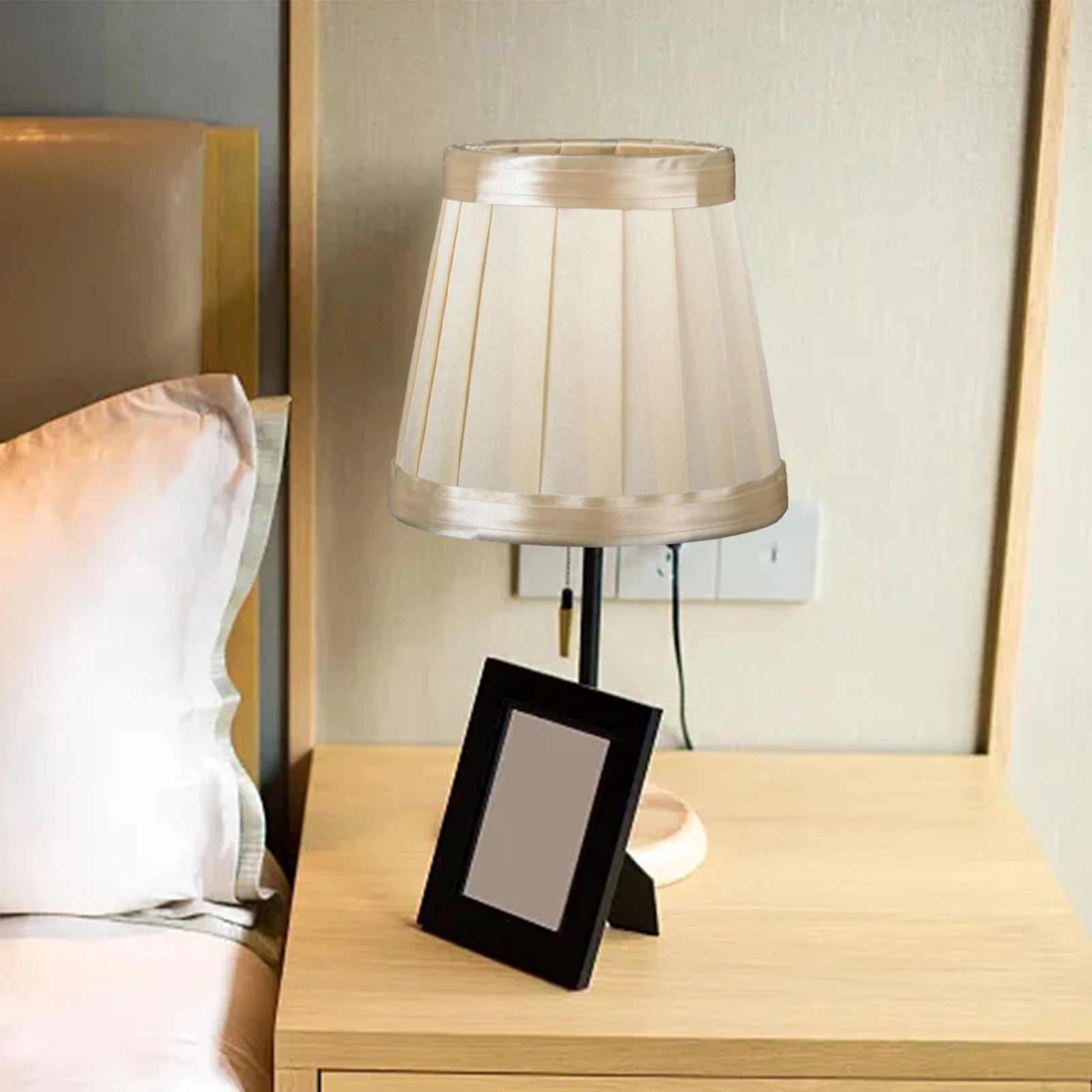 Table Lamp Shade Cover Bedside Light Cover Cloth Lampshade Elegant Convenient Assemble Accessories for Household Decoration Zpaxo