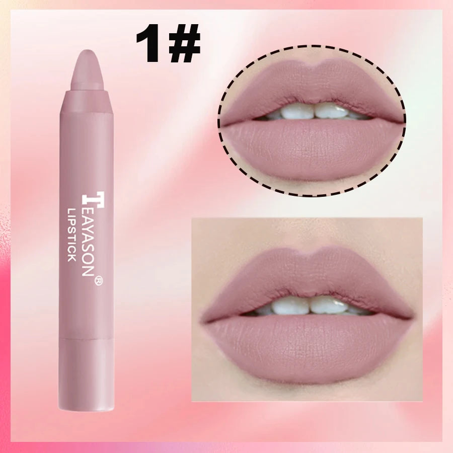Matte lipstick for easy application, smudge-proof, daily moisturizing, lipstick, holiday gift, light makeup, lip pen, lipliner, Zpaxo 1XQ06 2.5G Full Size