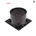 Black Square Flange Connector 75–150mm | ABS Plastic Duct Fitting