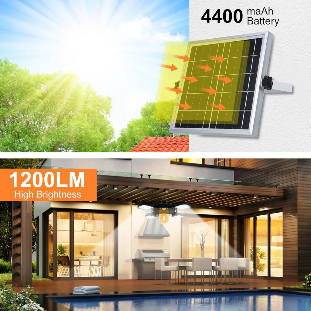 Solar Shed Lights Motion Sensor Outdoor Indoor 192LED Pendant Light Zpaxo