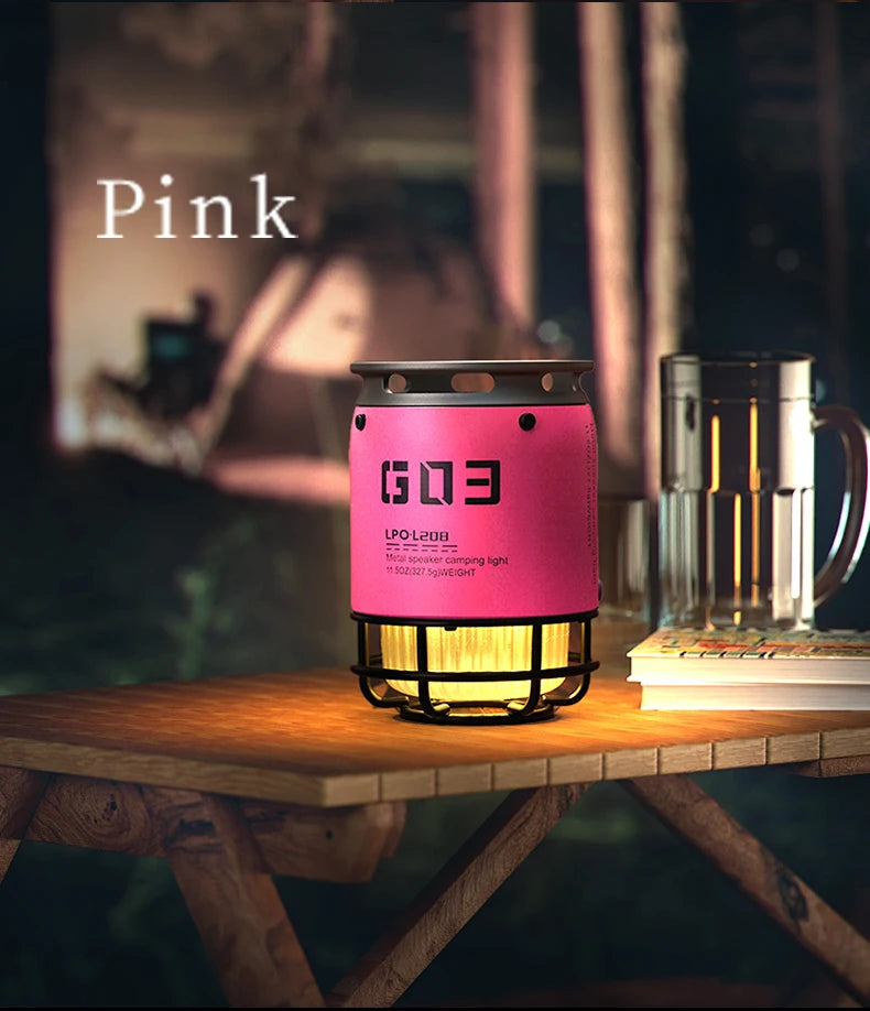 Mini Portable Outdoor Camping Bluetooth Speaker Wireless Column 5W Zpaxo G03 Pink