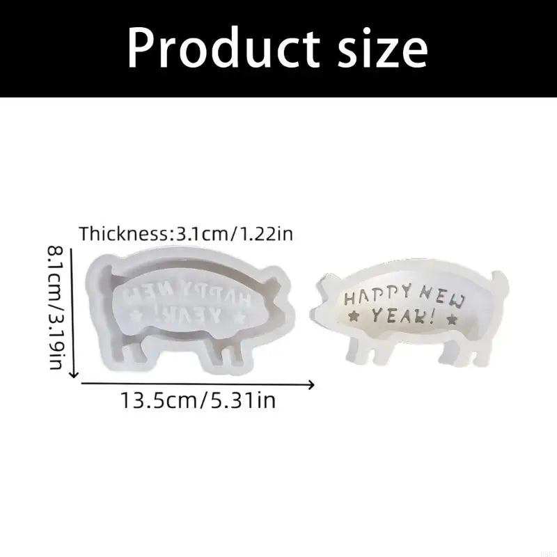 Pig Silicone Mold Safe Epoxy Resin Making Cement Ornament Festival