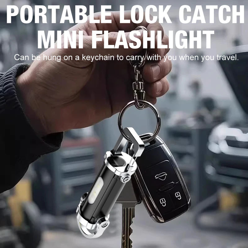 Mini Keychain Flashlight 300LM – 7 Modes, Rechargeable, IP65 Keychain Flashlight Zpaxo