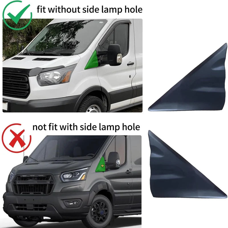 Ford Transit MK8 A-Pillar Mirror Triangle Cover Plate 2014–2020