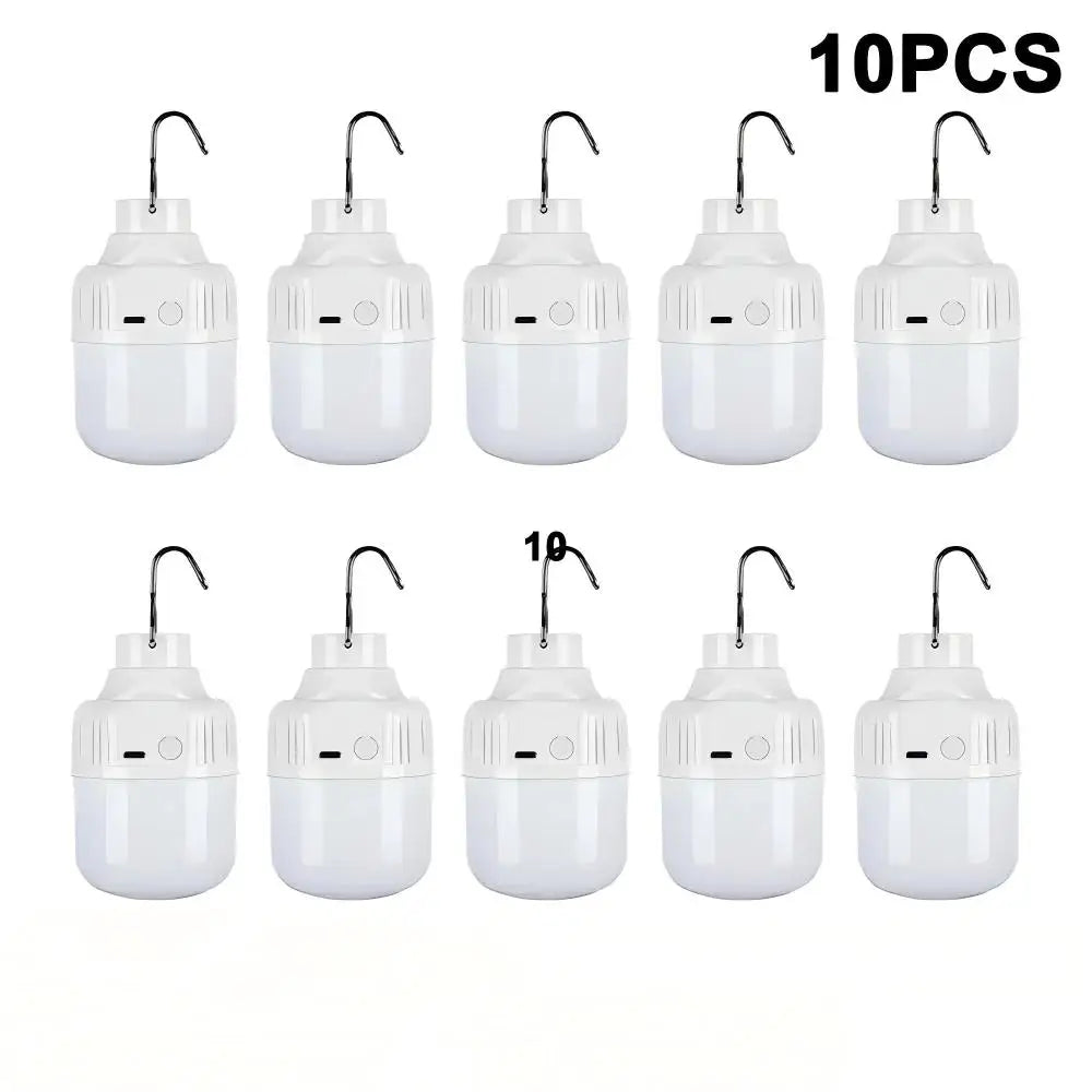 1-10PCS USB Rechargeable LED Camping Light Waterproof Portable High Power Outdoor Lantern for Hiking BBQ Emergency Hunting Zpaxo 10Pcs
