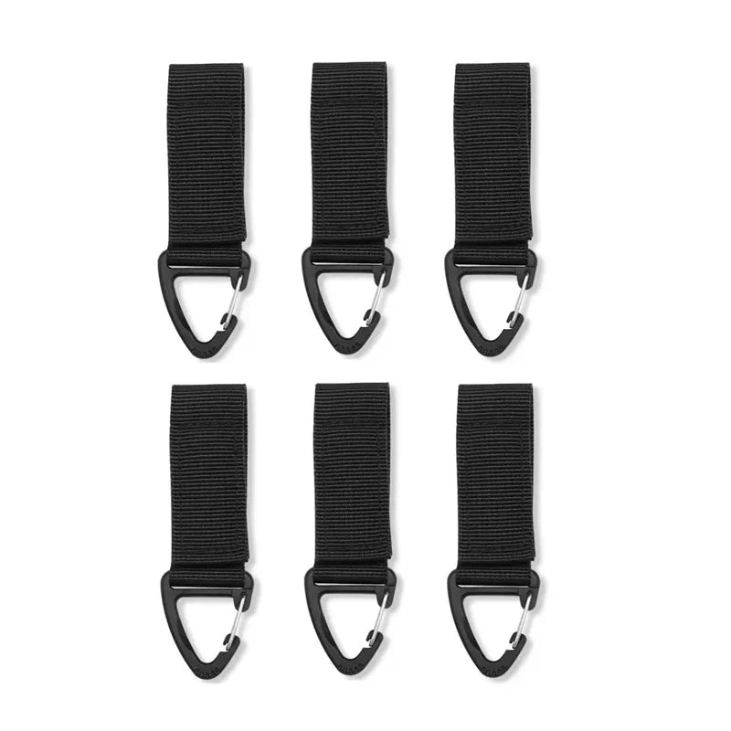 Tactical MOLLE Webbing Buckle Clips 3/6/9-Pack | Carabiner Hook