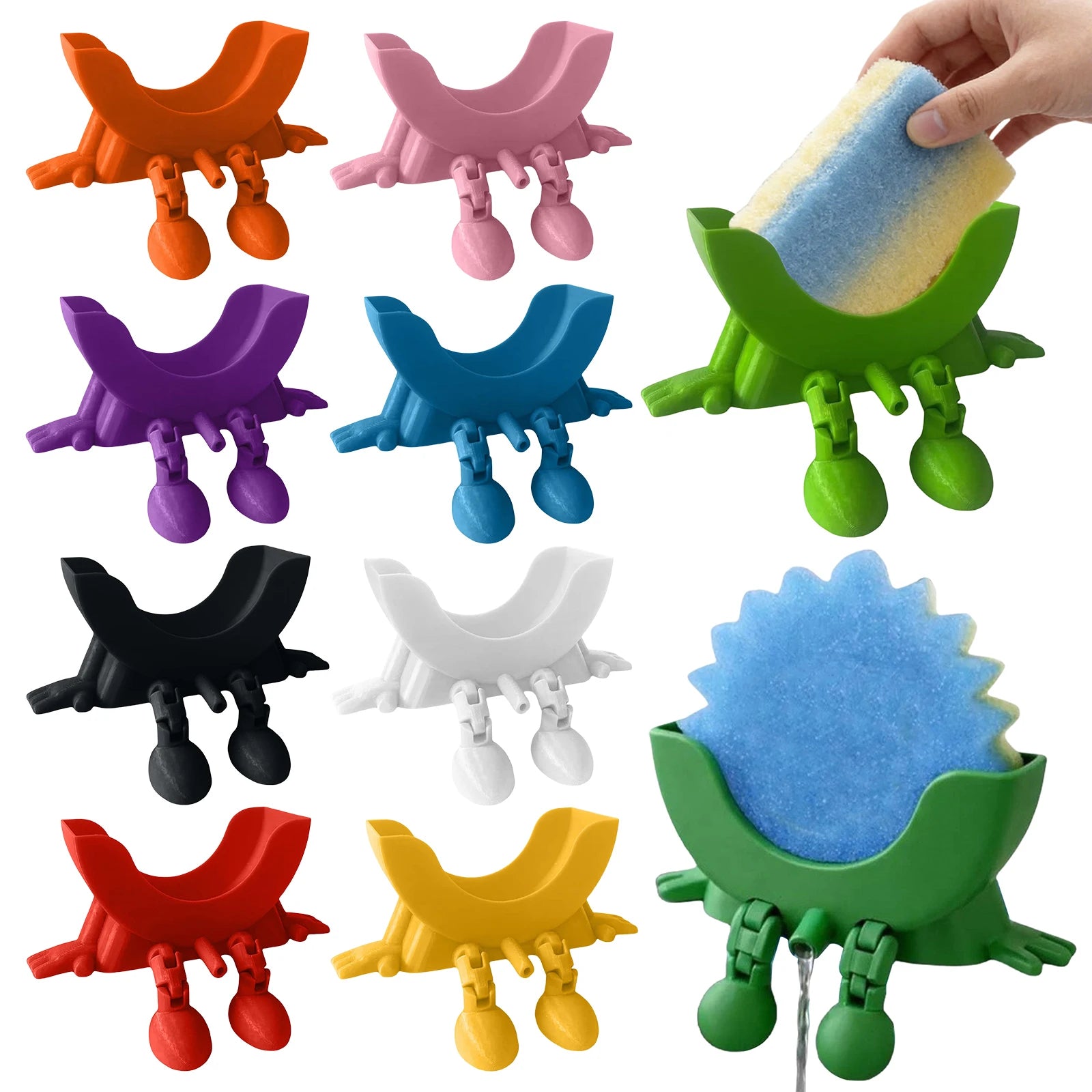 Smiling Sponge Holder 3D Printing Sponges Soap Drying Rack Scrub