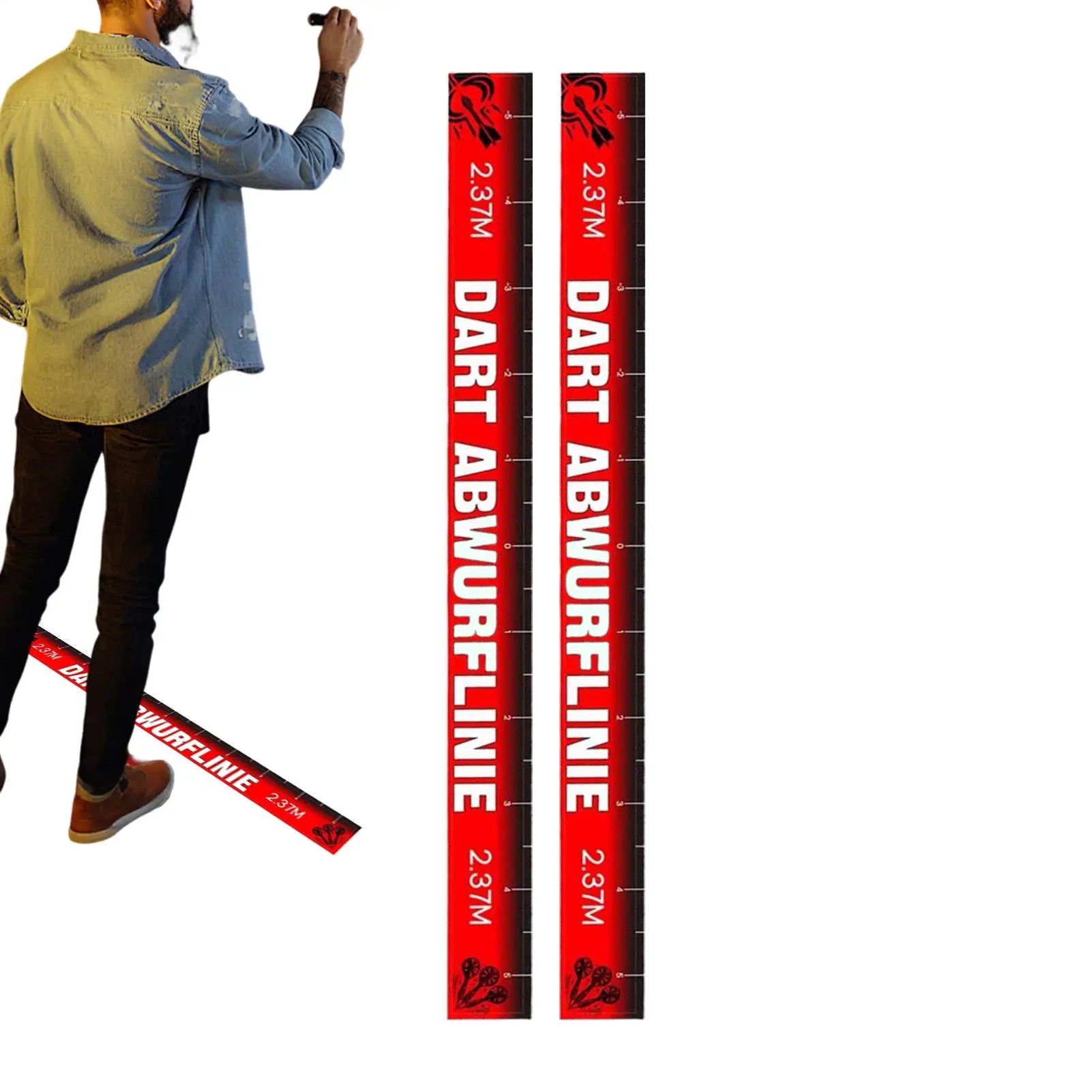 Repositionable Dart Throw Line Floor Sticker Tape Non Slip Oche Game