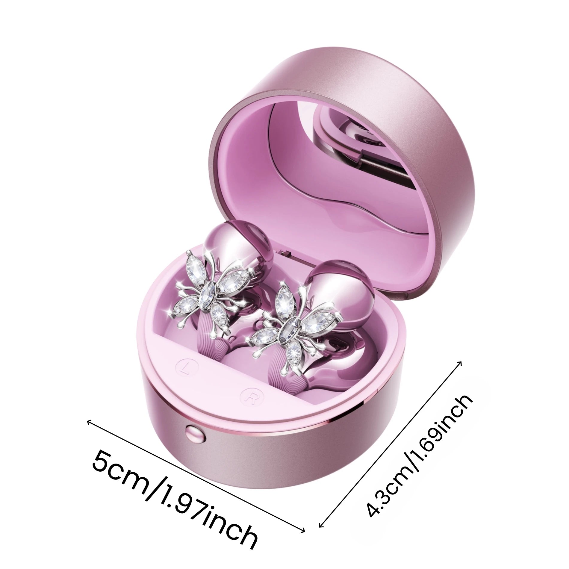 Clip-on Open Ear Earbuds Detachable Butterfly Earrings Wireless