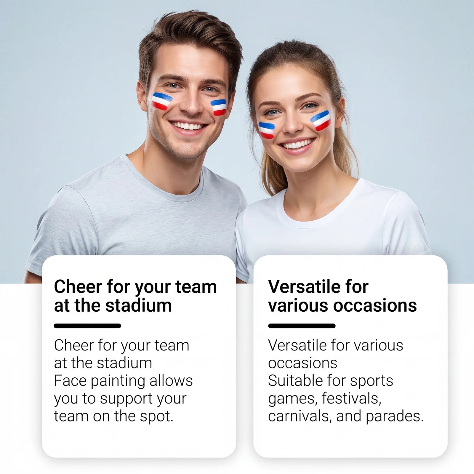 Sports Fan Body Paint Markers, 12 Vibrant Colors Quick Dry Water-Based Face & Body Pens for Game Day & Carnival Zpaxo