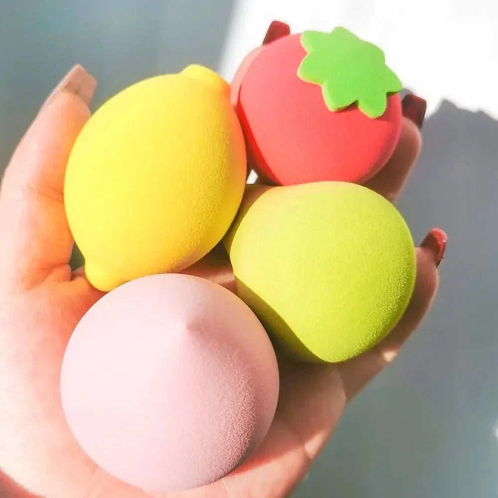 Mango Shape Soft Makeup Sponge Blender Face Beauty Cosmetic Fruit Powder Puff Expanding Water-Activated Blender Make Up Tools Zpaxo