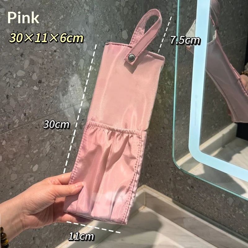 Popular Waterproof and High-temperature Resistant Curling Iron Storage Bag Japanese-style Hanging Portable Perm Iron Storage Bag Zpaxo Pink