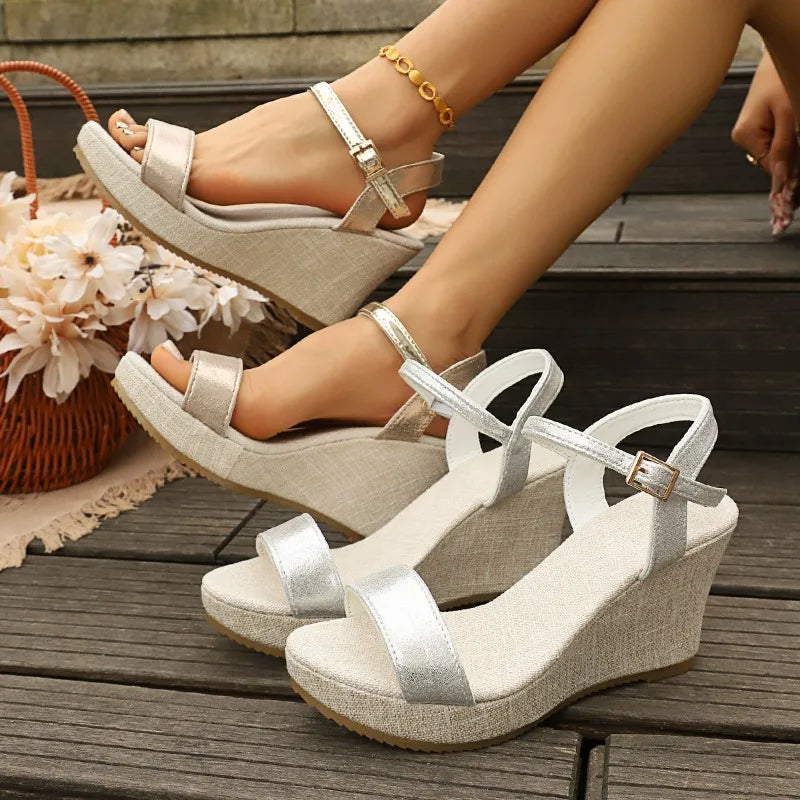 Women's Beach Comfortable Hollow Out Fashionable Casual Heel Sandals Zpaxo