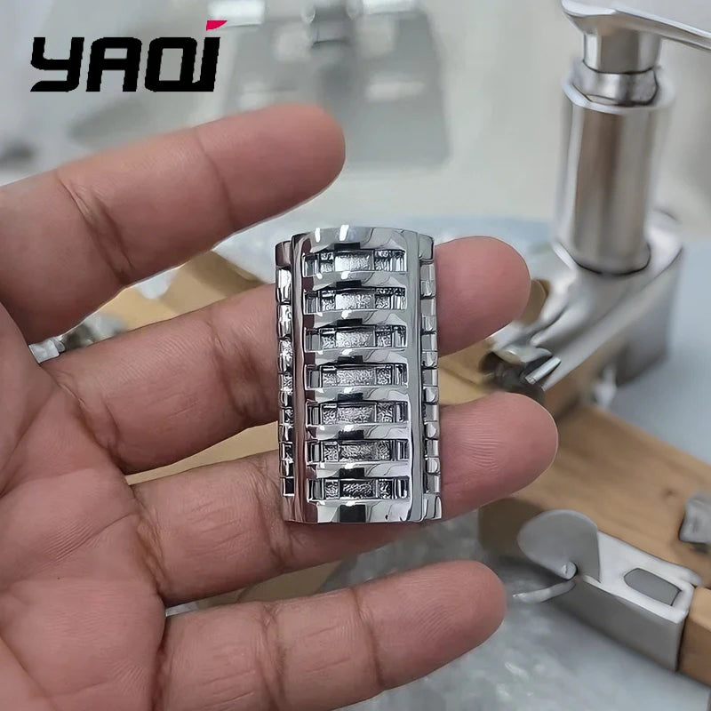 YAQI Knight-Helmet Safety Razor Head – Chrome Zinc Alloy Safety Razor Head Zpaxo